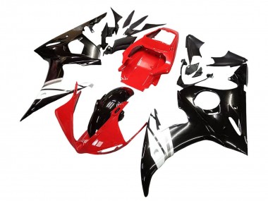 Carenados Moto Yamaha YZF R6 2003-2004 - Rojo Blanco Negro Brillante