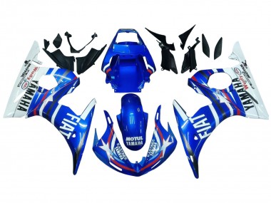 Carenados Moto Yamaha YZF R6 2003-2004 - Blanco Azul Fiat Motul Kastinee