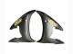 Carenados Moto Yamaha YZF R6S 2006-2009 - Negro Brillante Negro Mate Oro Calcomanías