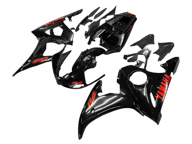 Carenados Moto Yamaha YZF R6S 2006-2009 - Negro Brillante Rojo