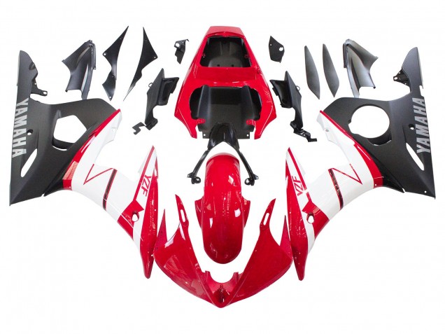Carenados Moto Yamaha YZF R6S 2006-2009 - Rojo Blanco Negro Mate