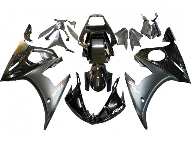 Carenados Moto Yamaha YZF R6S 2006-2009 - Negro Brillante Negro Mate Oro Camaleón