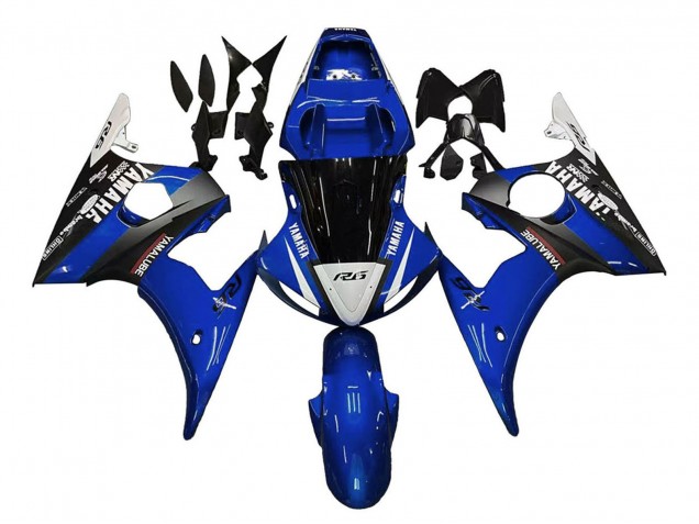 Carenados Moto Yamaha YZF 600 R6 2005 - Azul Blanco Negro Yamalube