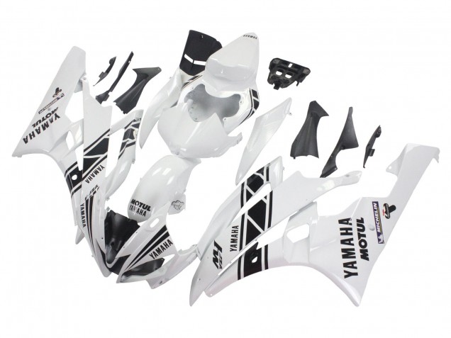 Carenados Moto Yamaha YZF 600 R6 2006-2007 - Blanco Negro Brillante Motul Michelin