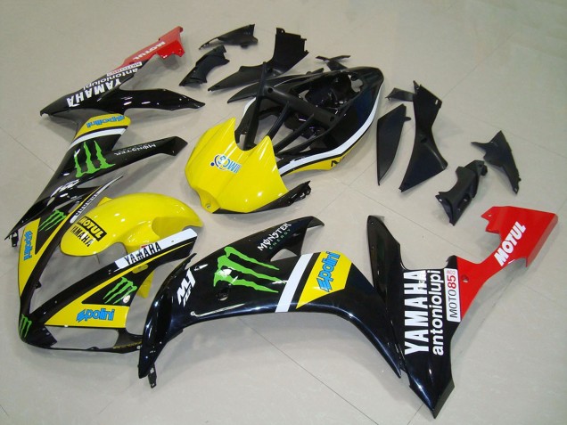 Carenados Moto Yamaha YZF R1 2004-2006 - Amarillo Blanco Negro Rojo Verde Monstruo Rojo Blanco Motul