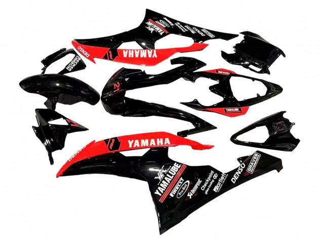 Carenados Moto Yamaha YZF 600 R6 2008-2016 - Rojo Negro Brillante DENSO Yamalube 21