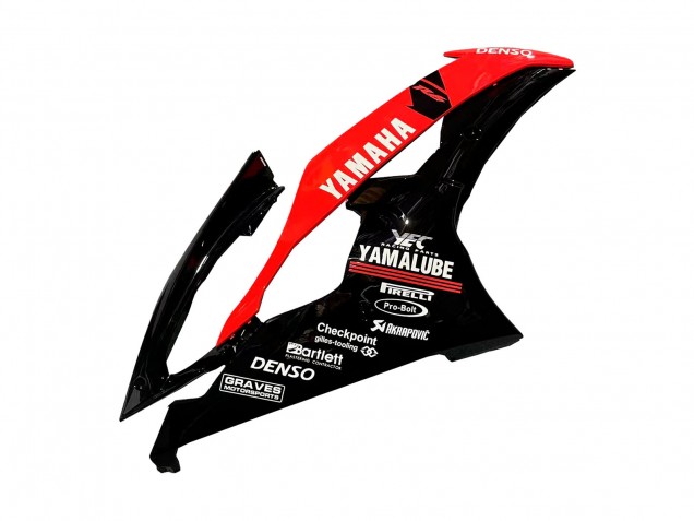 Carenados Moto Yamaha YZF 600 R6 2008-2016 - Rojo Negro Brillante DENSO Yamalube 21