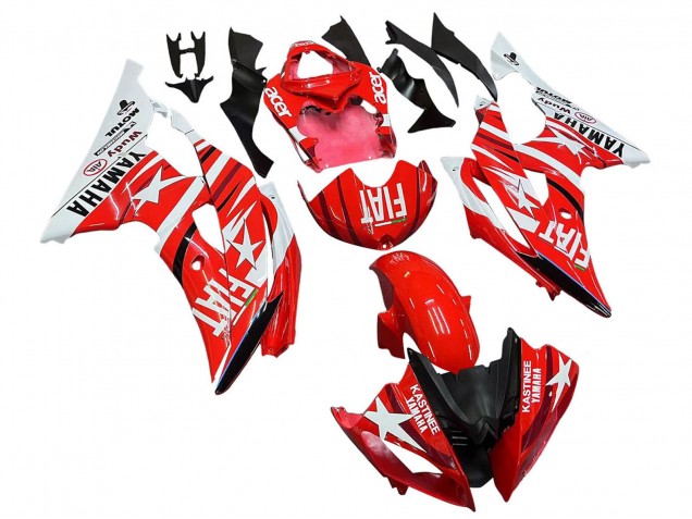 Carenados Moto Yamaha YZF 600 R6 2008-2016 - Blanco Rojo Negro Fiat Acer