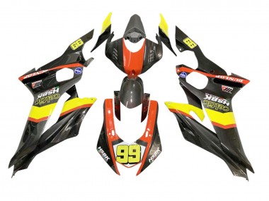 Carenados Moto Yamaha YZF 600 R6 2008-2016 - Amarillo Naranja Negro FibraCarbono Estilo