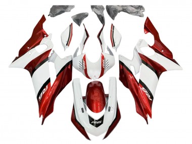 Kits Carenado Moto Yamaha YZF 600 R6 2017-2025 - Blanco Rojo Negro