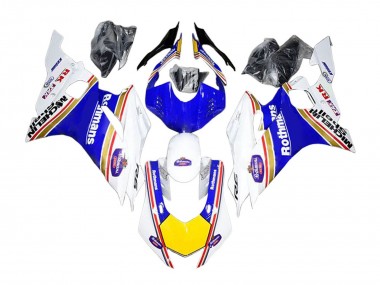 Carenados Moto Yamaha YZF 600 R6 2017-2025 - Blanco Azul Amarillo Rothmans