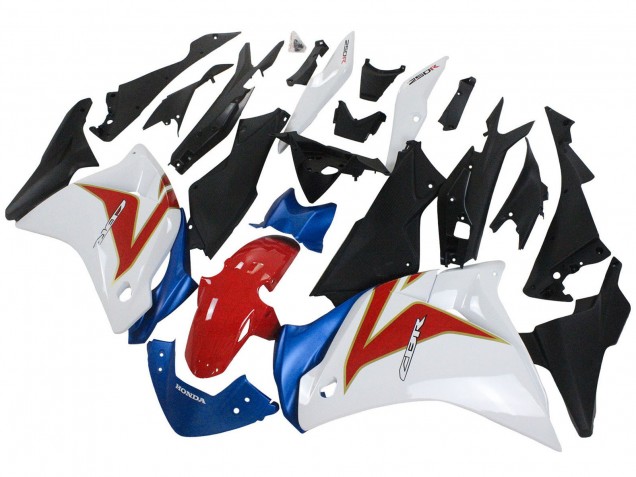 Carenados Moto Honda CBR250RR 2011-2015 - Blanco Rojo Azul Claro