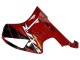 Carenados Moto Honda VTR1000 2000-2006 - Rojo Negro Raya Carrera