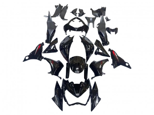 Carenados Moto Kawasaki Z800 2013-2018 - Negro Brillante Rojo