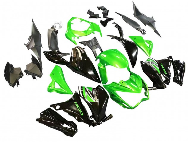 Carenados Moto Kawasaki Z800 2013-2018 - Verde Negro Brillante