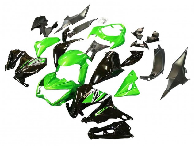 Carenados Moto Kawasaki Z800 2013-2018 - Verde Negro Brillante