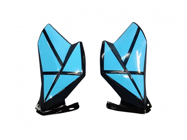 Carenados Moto Kawasaki Z800 2013-2018 - Azul Claro Negro Brillante