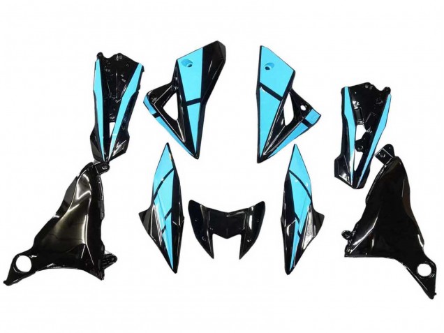 Carenados Moto Kawasaki Z800 2013-2018 - Azul Claro Negro Brillante