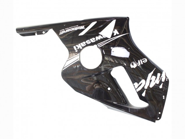 Carenados Moto Kawasaki ZX12R 2000-2001 - Negro Brillante Blanco Elf Nieve