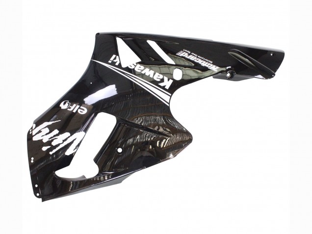 Carenados Moto Kawasaki ZX12R 2000-2001 - Negro Brillante Blanco Elf Nieve