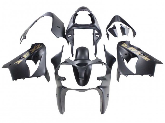 Carenados Moto Kawasaki ZX9R 2000-2001 - Negro Mate Oro