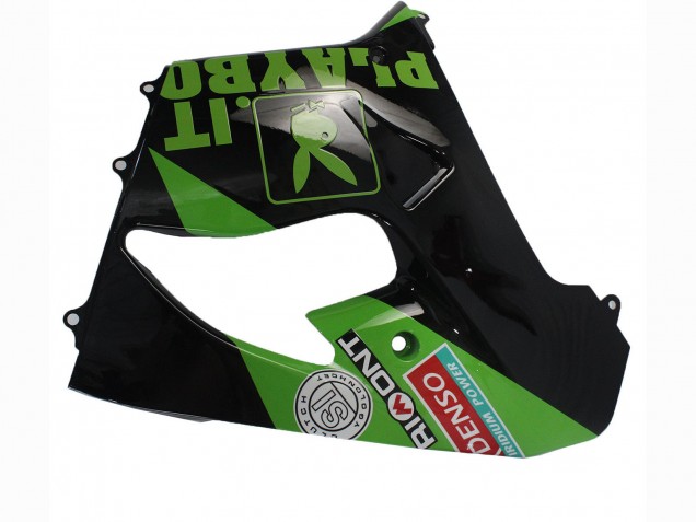 Carenados Moto Kawasaki ZX9R 2000-2001 - Verde Negro Playboy DENSO