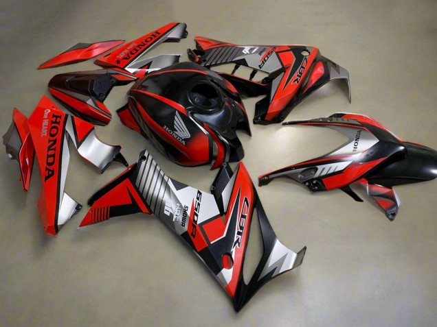 Carenados Moto Honda CBR650R 2021-2023 - Rojo Plata Negro Brillante