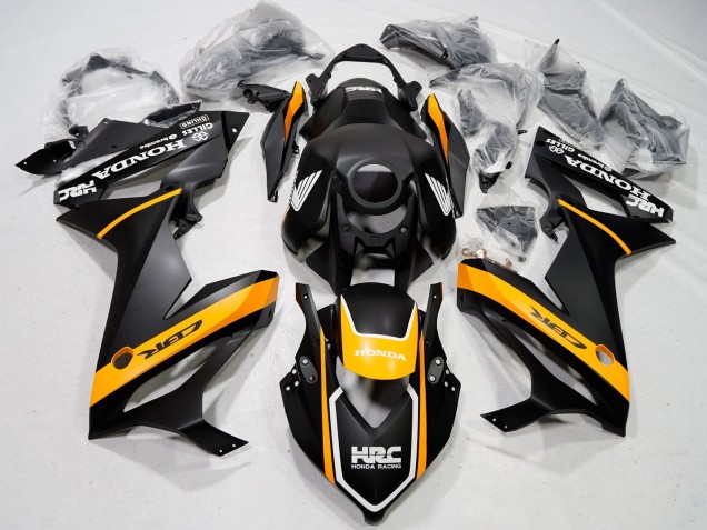 Carenados Moto Honda CBR650R 2021-2023 - Negro Mate Amarillo HRC
