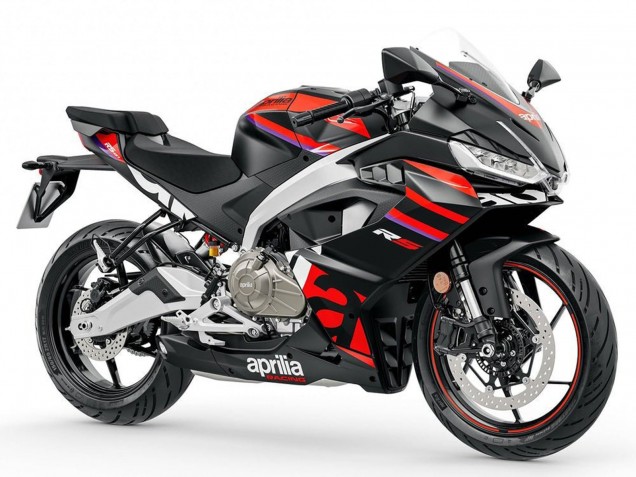 Carenados Moto Aprilia RS457 2024-2025 - Negro Mate Rojo