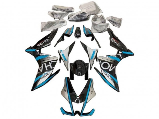 Carenados Moto Aprilia RSV4 1000 2009-2015 - Plata Negro Azul