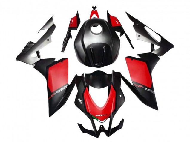 Carenados Moto Aprilia RSV4 1000 2016-2020 - Negro Mate Rojo Gris