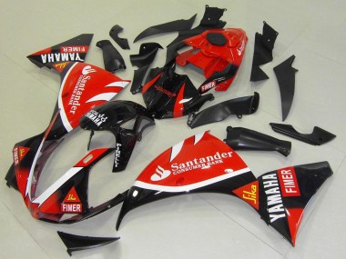 Carenados Moto Yamaha YZF R1 2009-2011 - Rojo Negro Blanco Santander Fimer