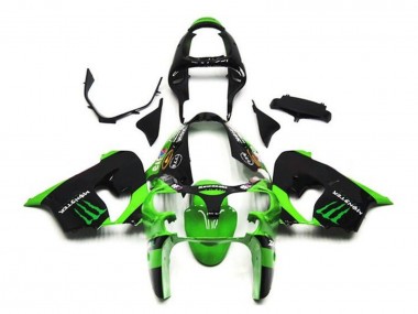 Carenados Moto Kawasaki ZX9R 2002-2003 - Verde Negro Monstruo