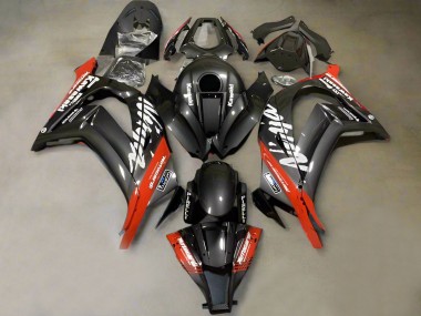 Carenados Moto Kawasaki ZX10R 2011-2015 - Falso FibraCarbono Rojo Blanco