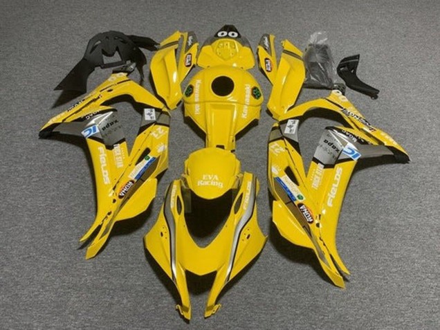 Carenados Moto Kawasaki ZX10R 2016-2020 - Amarillo Azul Blanco Trick Star EVA Racing