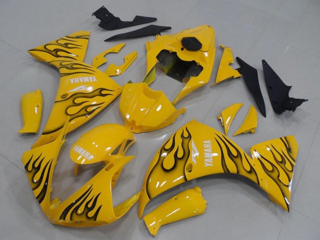 Carenados Moto Yamaha YZF R1 2012-2014 - Amarillo Negro Llama