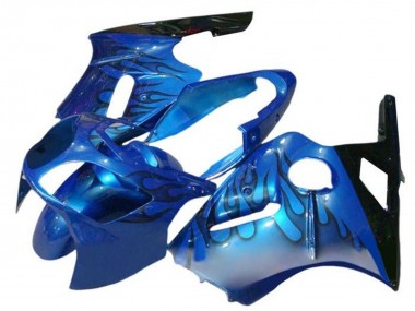 Carenados Moto Kawasaki ZX12R 2000-2001 - Azul Negro Llama