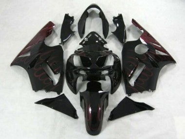 Carenados Moto Kawasaki ZX12R 2002-2006 - Negro Brillante Burgundy Llama