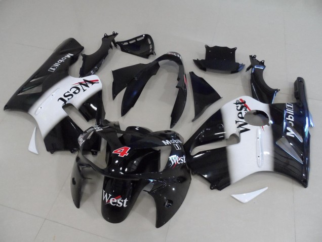 Carenados Moto Kawasaki ZX12R 2002-2006 - Negro Brillante Blanco Rojo West Mobil 4