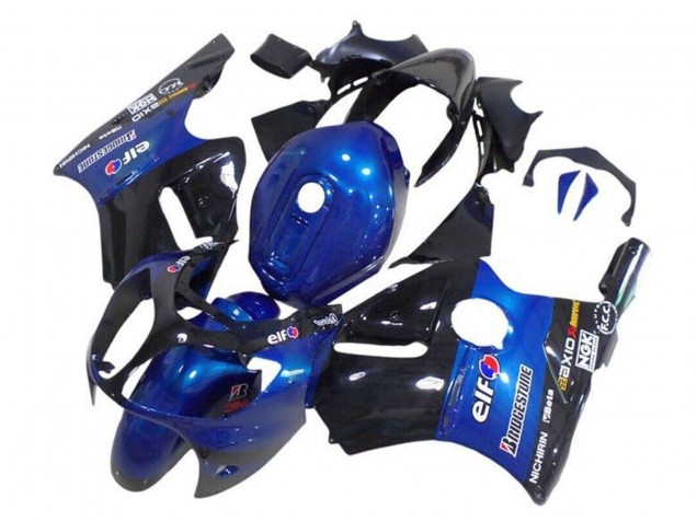 Carenados Moto Kawasaki ZX12R 2002-2006 - Azul Negro Brillante Elf Bridgestone