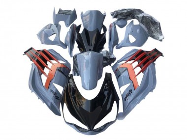 Carenados Moto Kawasaki ZX14R ZZR1400 2012-2024 - Azul Claro Naranja Negro