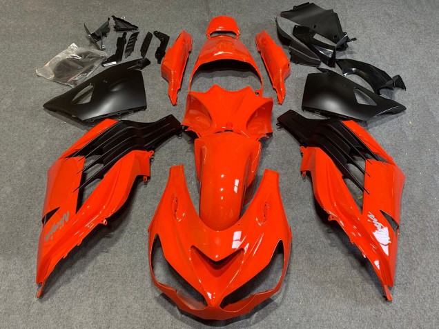 Carenados Moto Kawasaki ZX14R ZZR1400 2012-2024 - Rojo Negro Mate