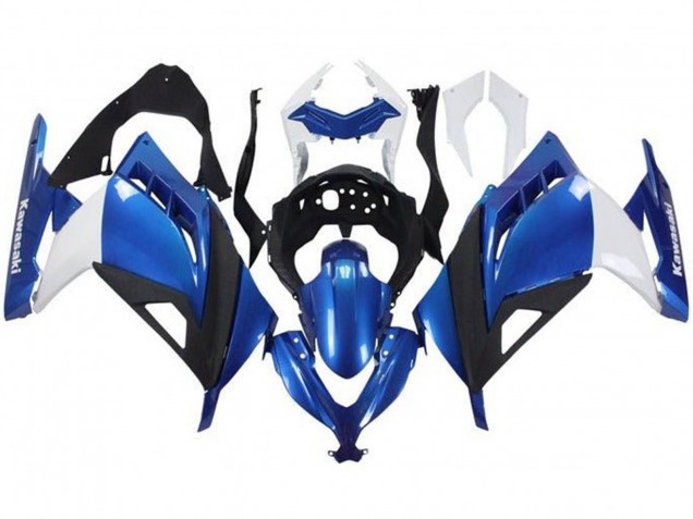 Carenados Moto Kawasaki EX300 2013-2017 - Blanco Azul Negro