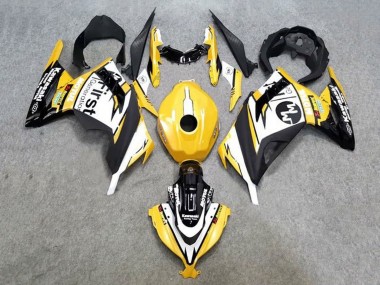 Carenados Moto Kawasaki EX300 2013-2024 - Amarillo Blanco Negro