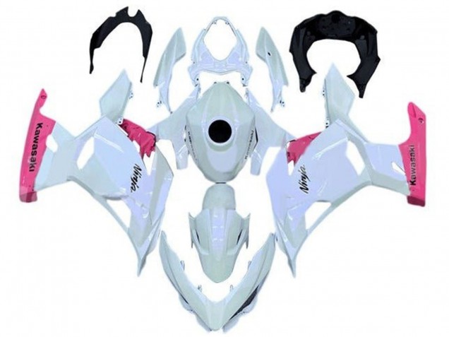 Carenados Moto Kawasaki Ninja 400 2018-2024 - Blanco Perla Rosa