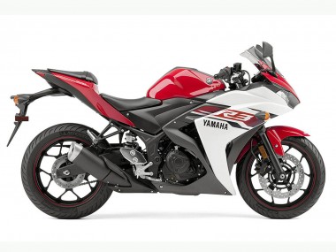 Carenado Moto Yamaha YZF R3 2015-2018 - Blanco Rojo Negro