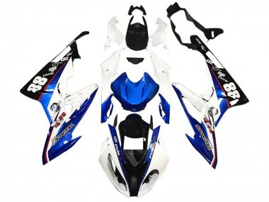 Carenados Moto BMW S1000RR 2017-2018 - Blanco Azul Negro