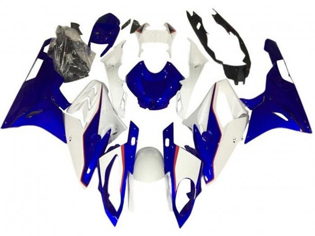 Carenados Moto BMW S1000RR 2017-2018 - Blanco Azul Rojo Pinstripe
