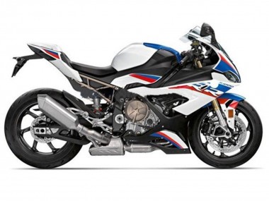Carenados Moto BMW S1000RR 2019-2022 - Blanco Azul Rojo Raya