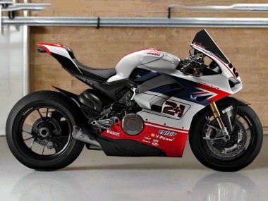 Carenados Moto Ducati Panigale V4 V4S 2018-2019 - Plata Rojo Negro